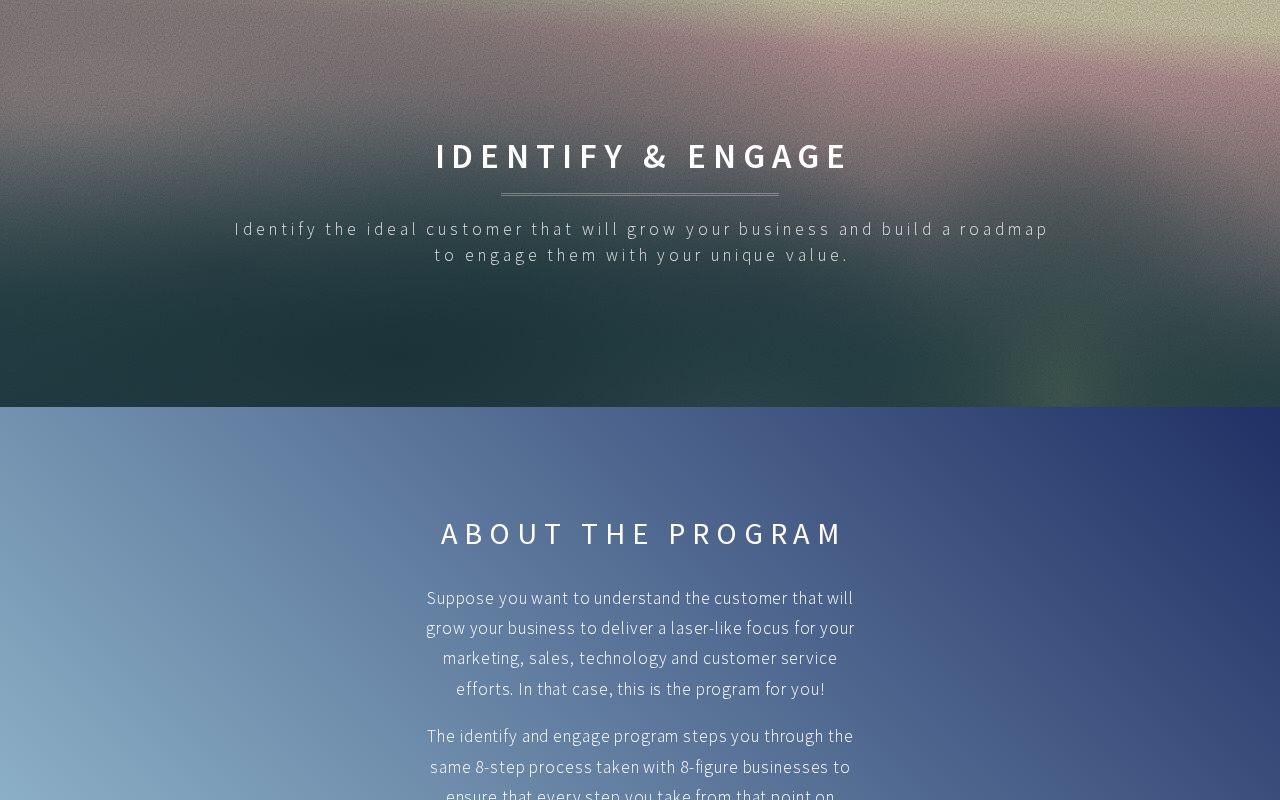 Identify & Engage program